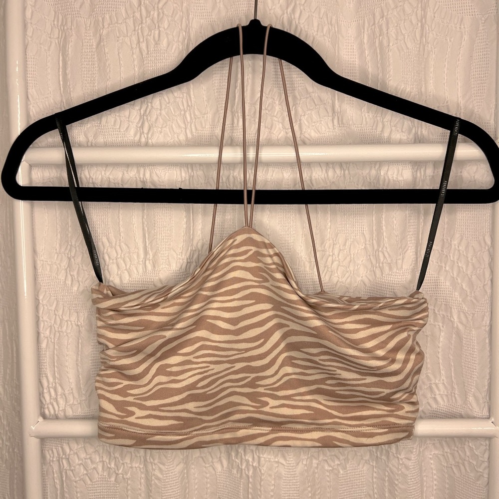 Cute zebra print crop top! Tags are off but never worn